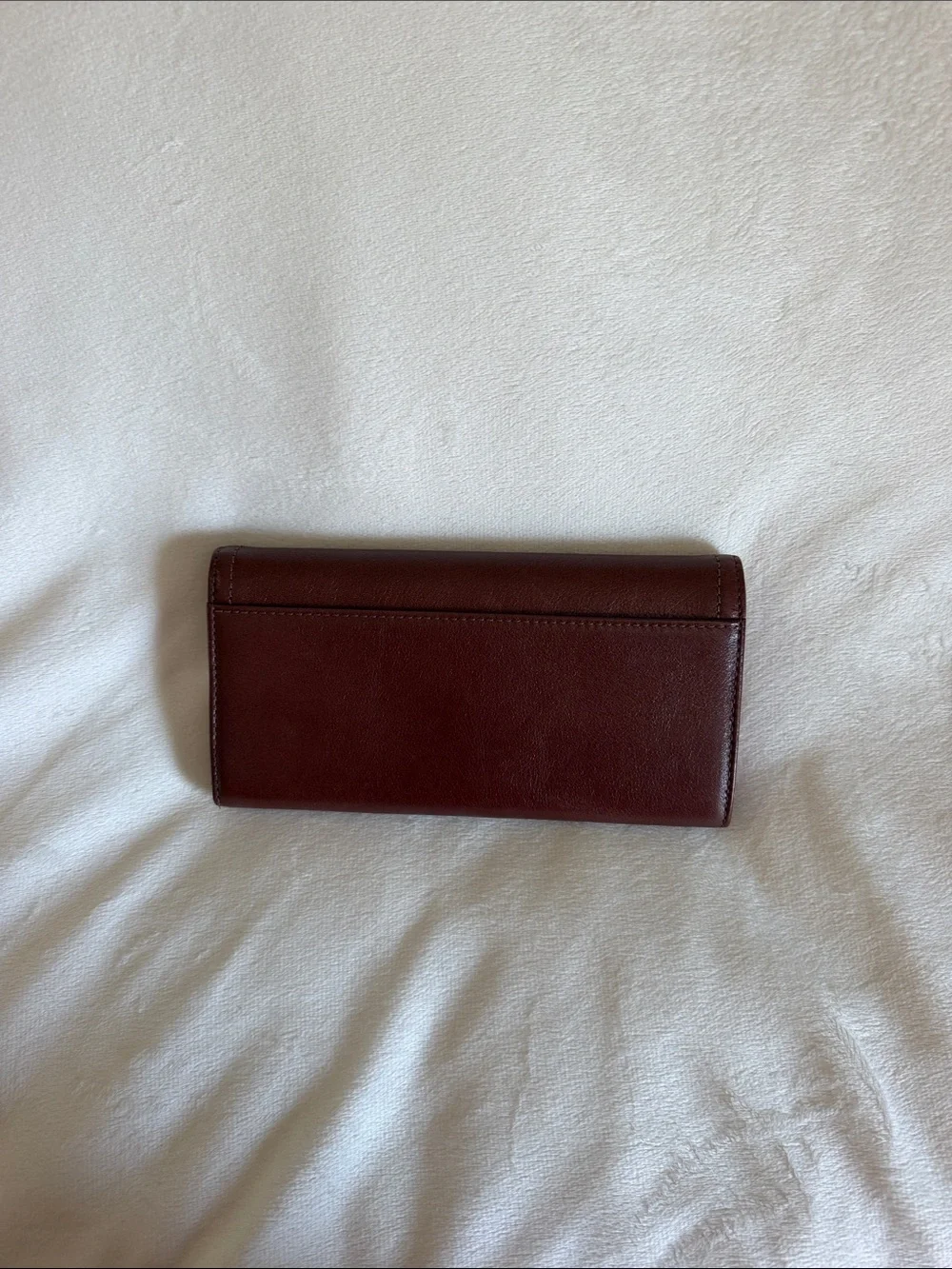 Coach Leather Continental Wallet in Rich Chestnut Brown with Gold Hardware